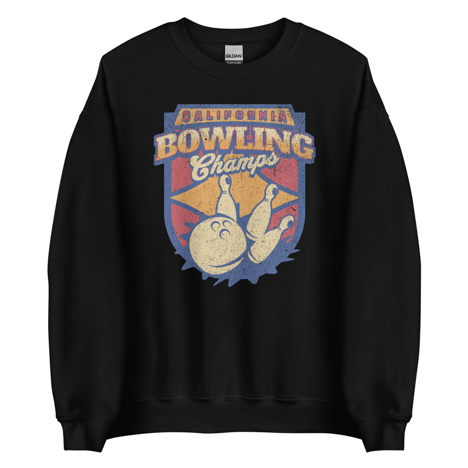Bowling Championship - Retro Athlectic Sports Unisex Crew Neck Sweatshirt