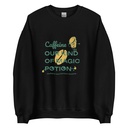 Caffeine Cartoon Unisex Crew Neck Sweatshirt