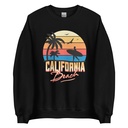 California Beach - Retro Surf Unisex Crew Neck Sweatshirt