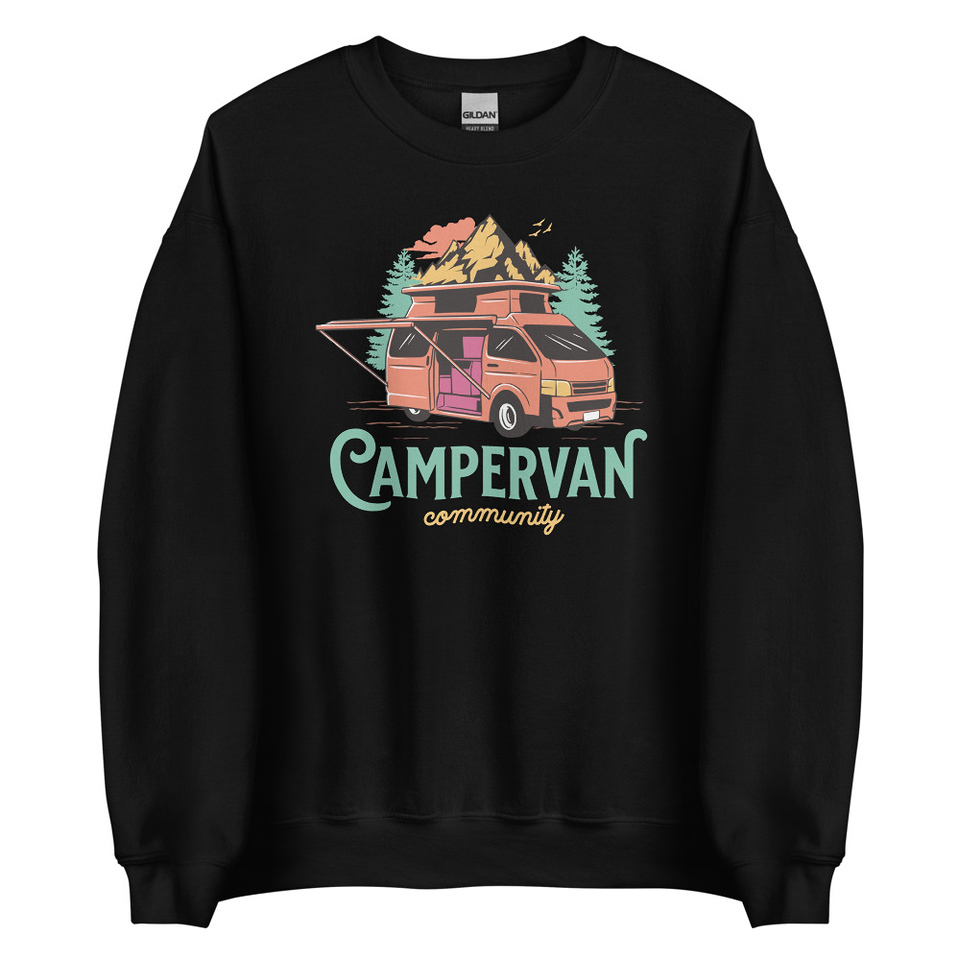 Campervan Community - Outdoor Adventure Unisex Crew Neck Sweatshirt