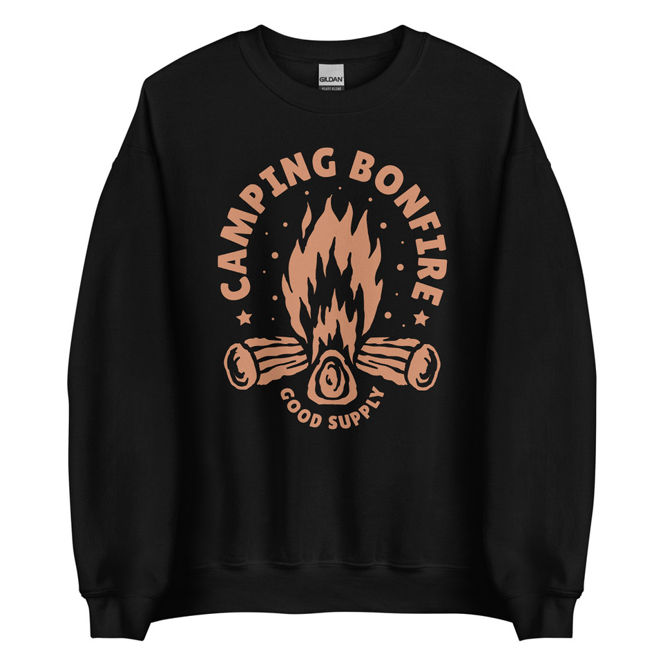 Camping Bonfire - Firewood Unisex Crew Neck Sweatshirt
