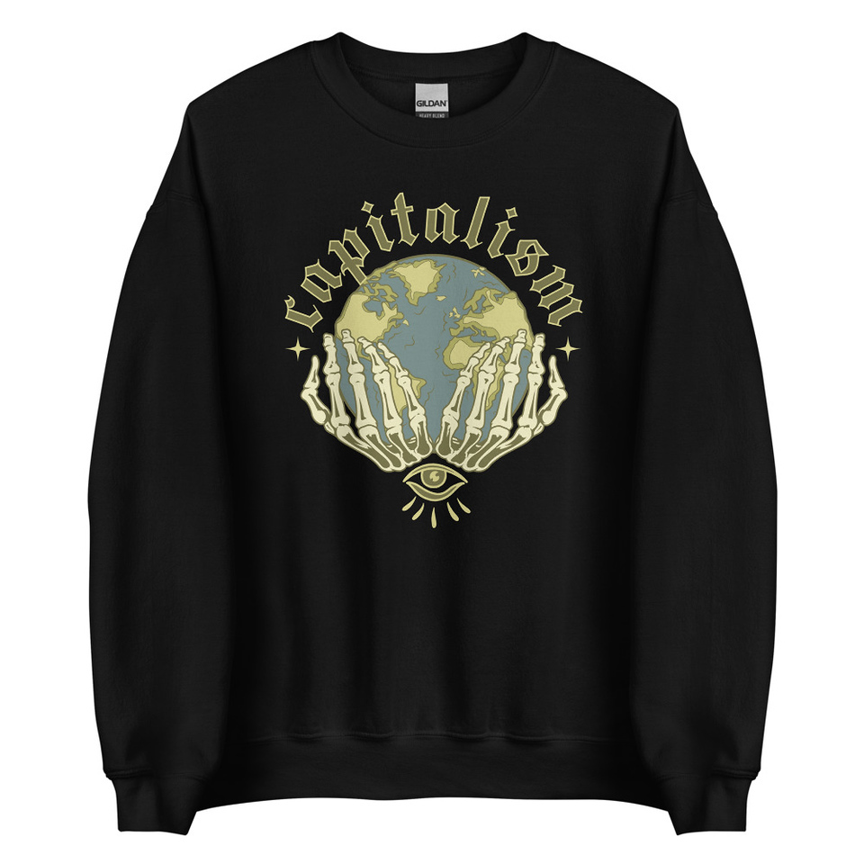 Capitalism - Earth Unisex Crew Neck Sweatshirt