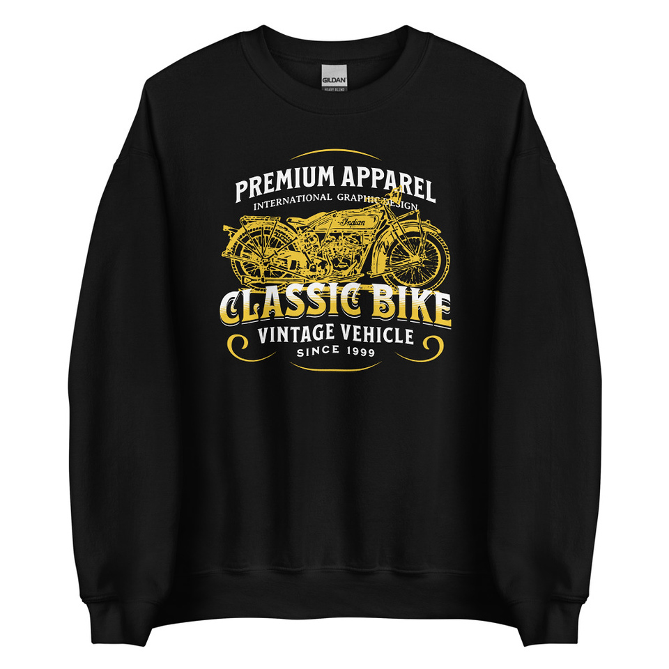 Classic Bike Unisex Crew Neck Sweatshirt