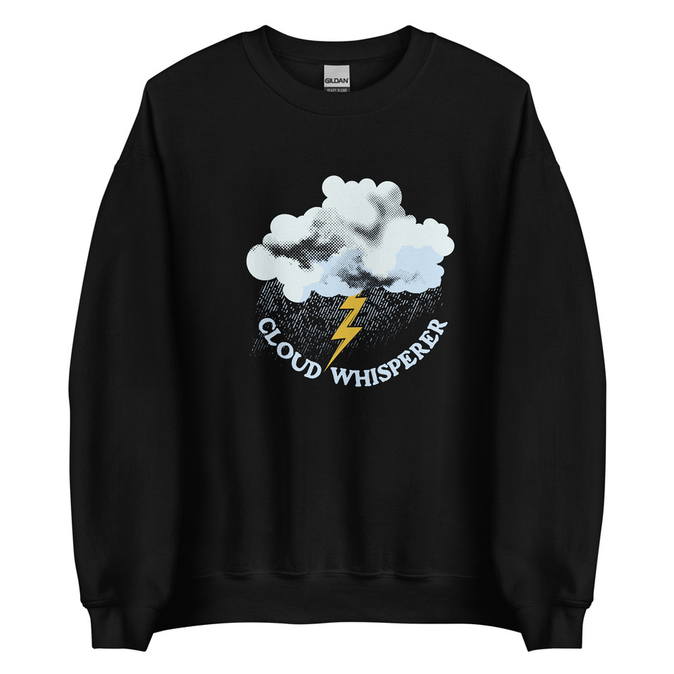Cloud Whisperer - Rainy Weather Unisex Crew Neck Sweatshirt