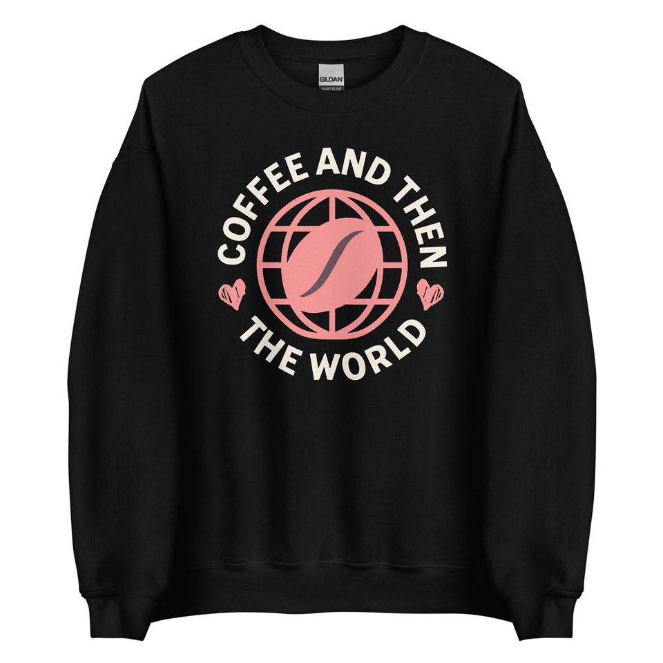 Coffee and Then The World - Earth Unisex Crew Neck Sweatshirt