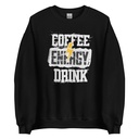 Coffee Energy Drink - Grunge Bolt Unisex Crew Neck Sweatshirt