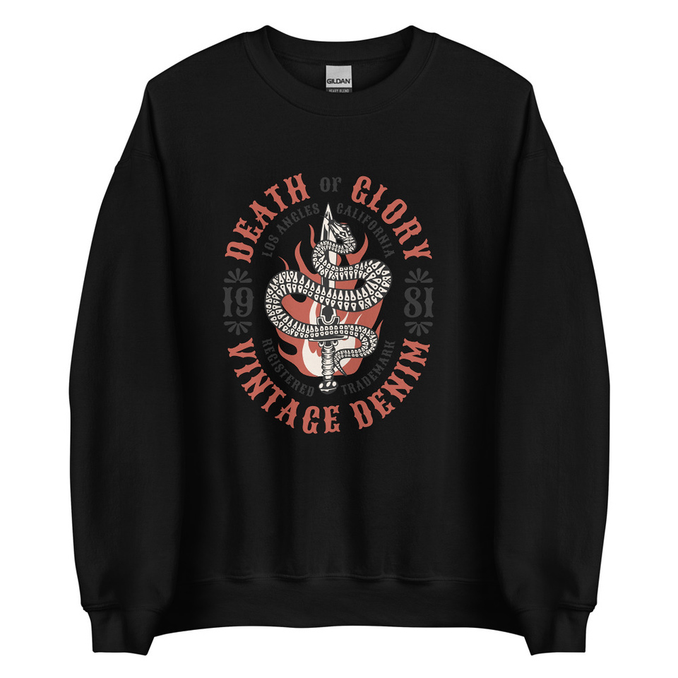 Death or Glory - Sword Snake Unisex Crew Neck Sweatshirt