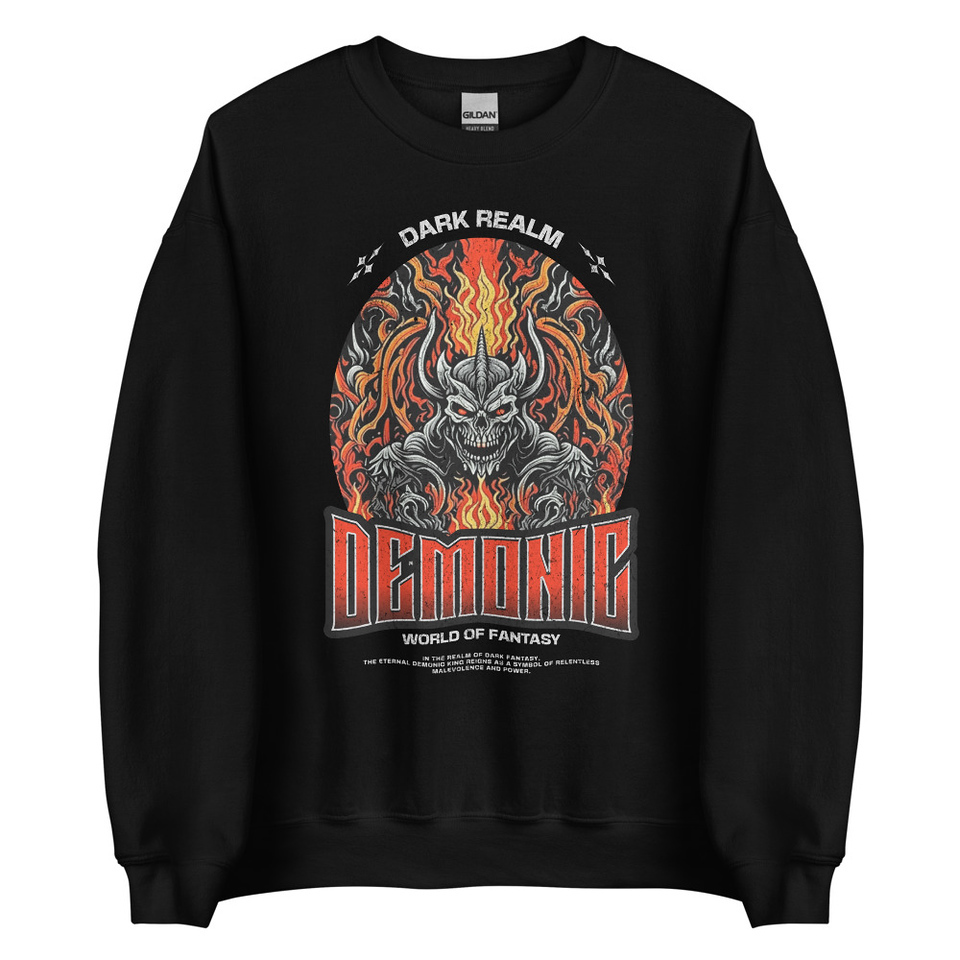 Demonic Unisex Crew Neck Sweatshirt