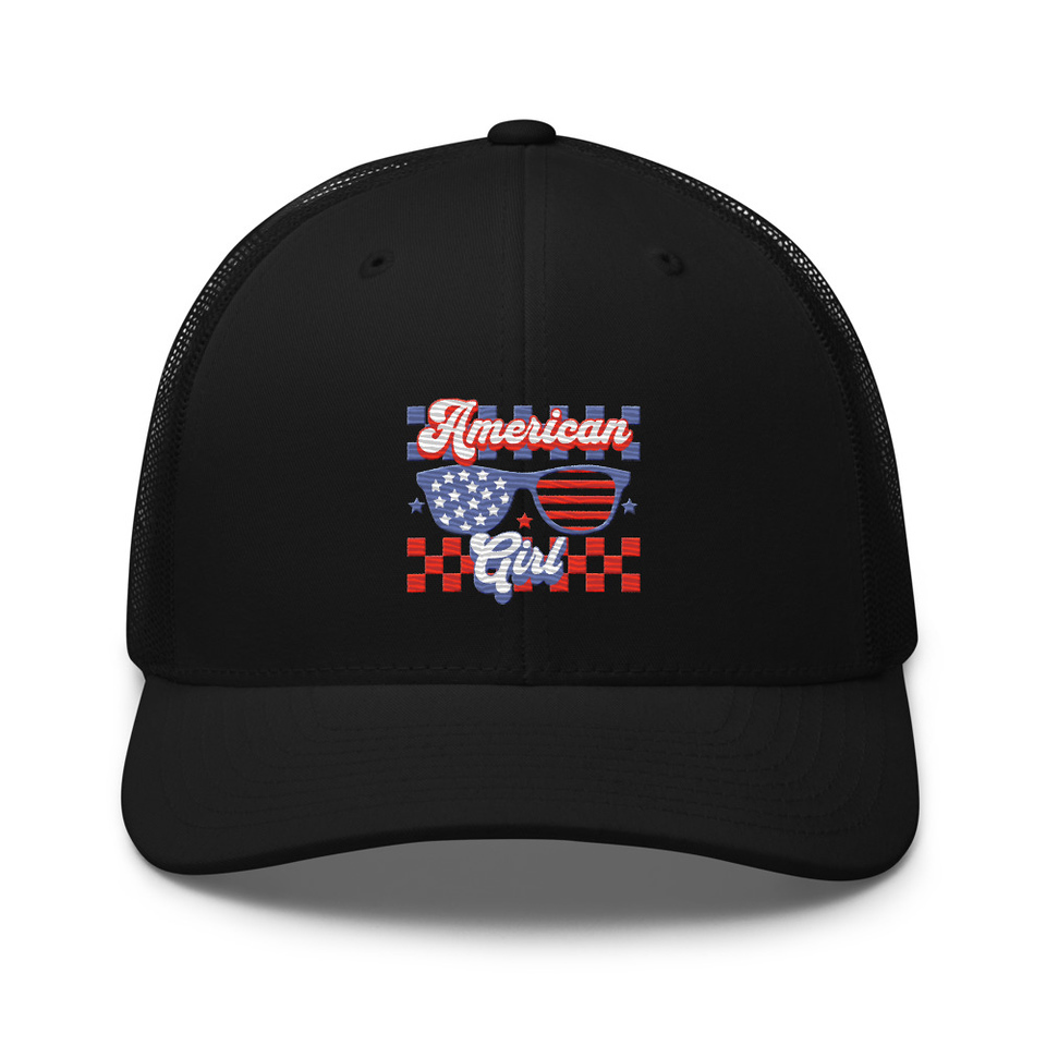 American girl Retro Trucker Hat