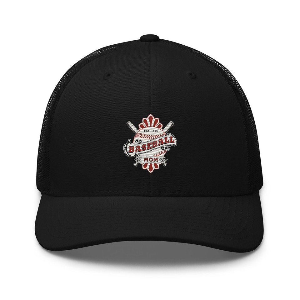 Baseball Mom Retro Trucker Hat
