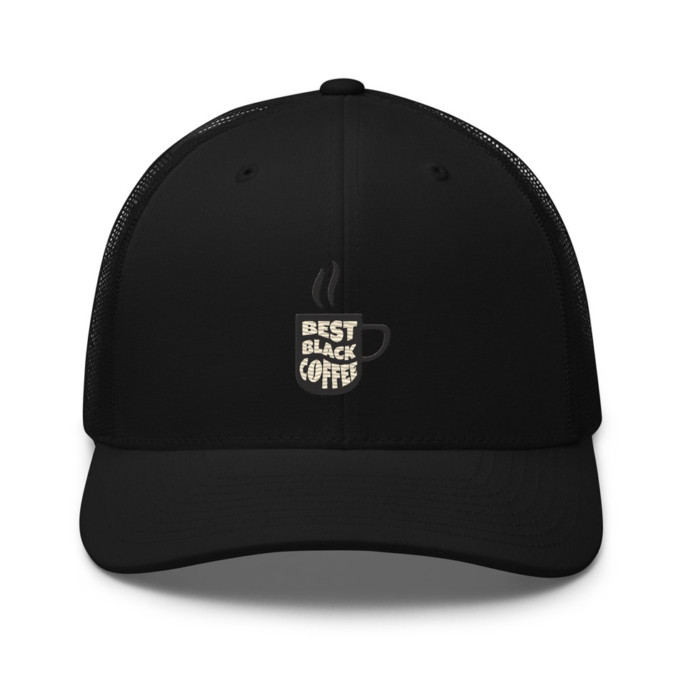 Best Black Coffee - Hot Cup Retro Trucker Hat