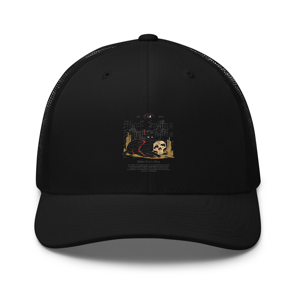Black Sphinx Retro Trucker Hat