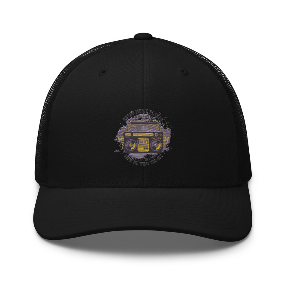 Boombox Music Player - Retro Retro Trucker Hat