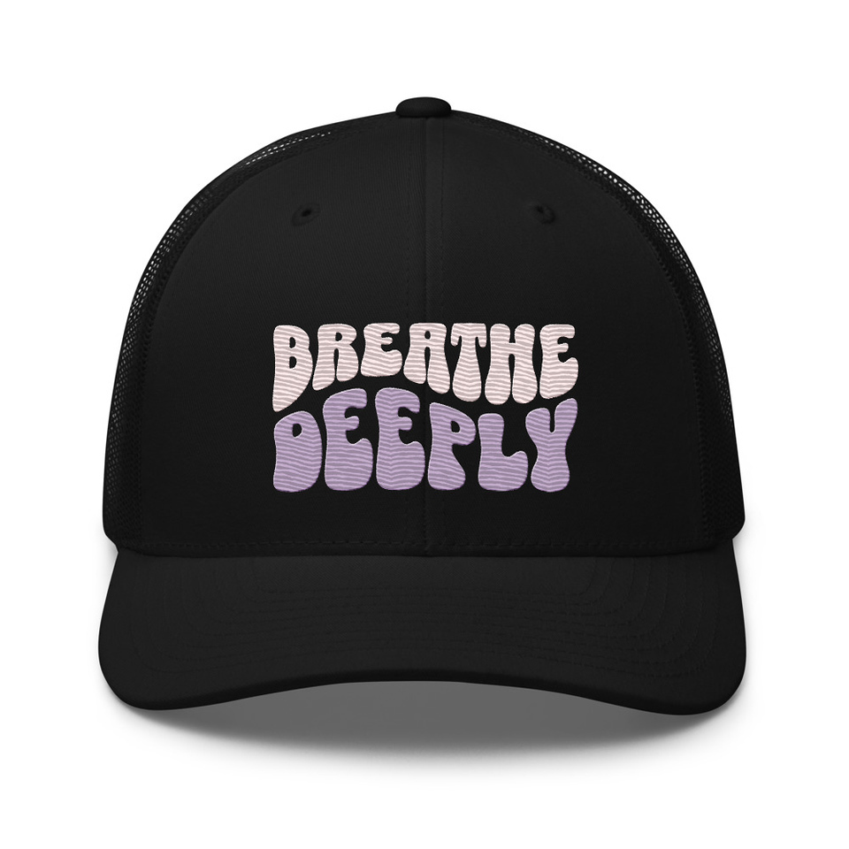 Breathe Deeply Retro Trucker Hat
