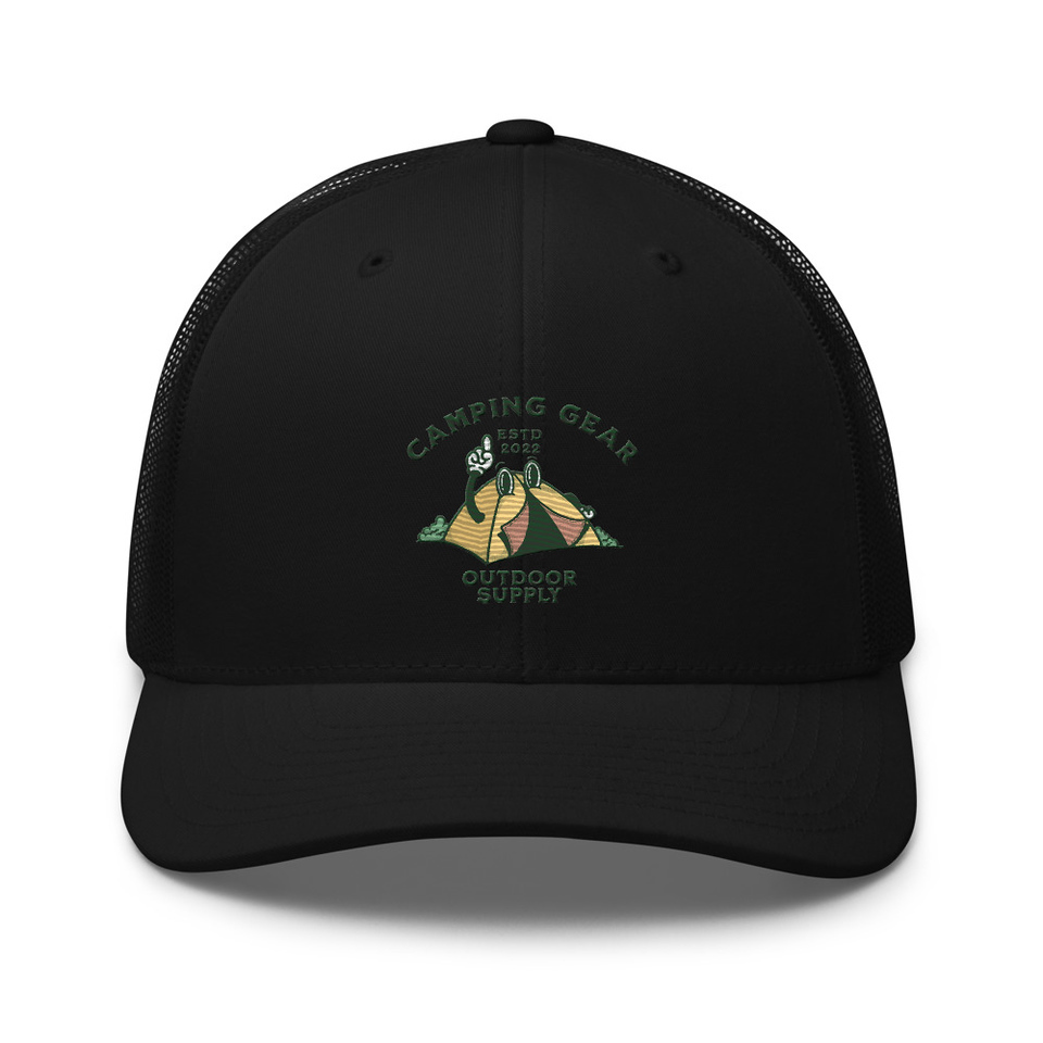 Camping Gear Retro Trucker Hat