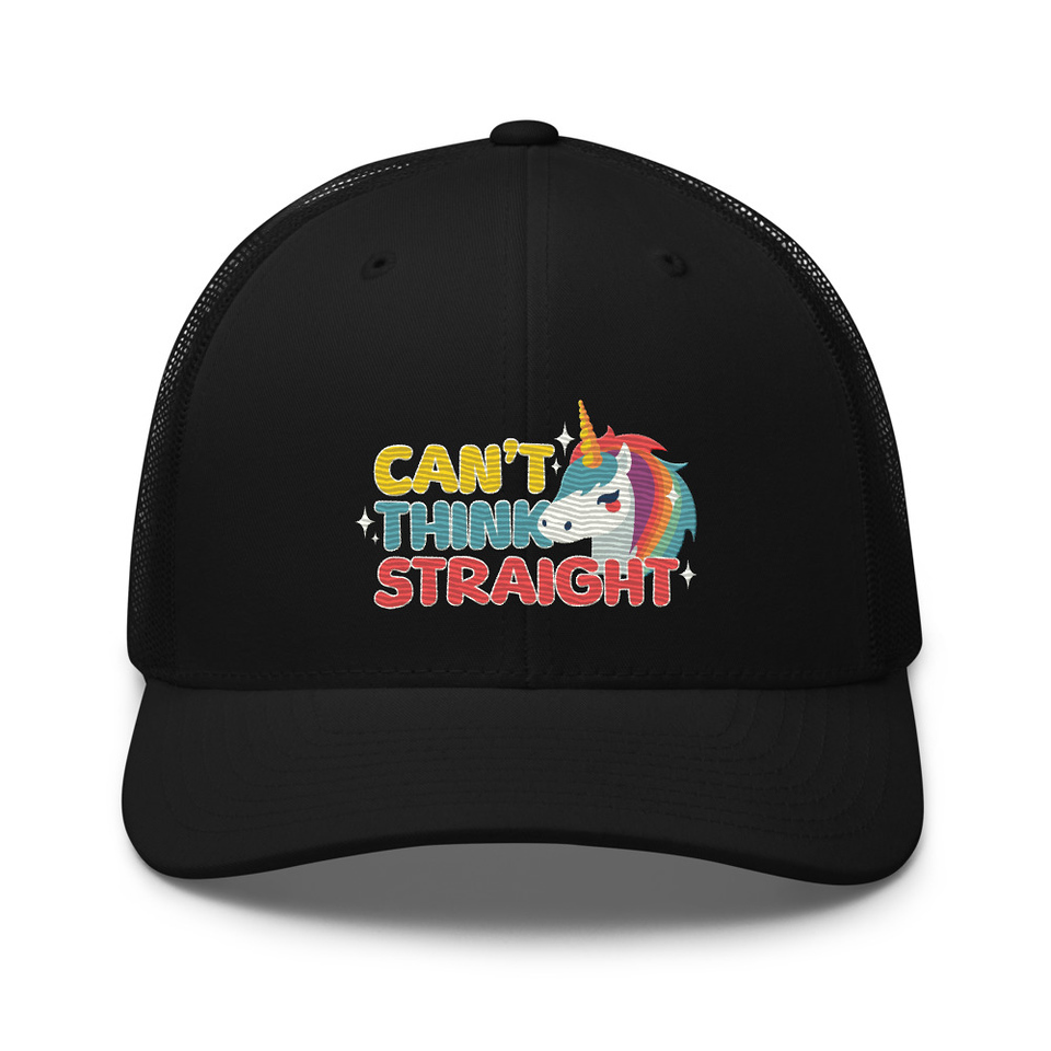 Can't Think Straight (2) Retro Trucker Hat