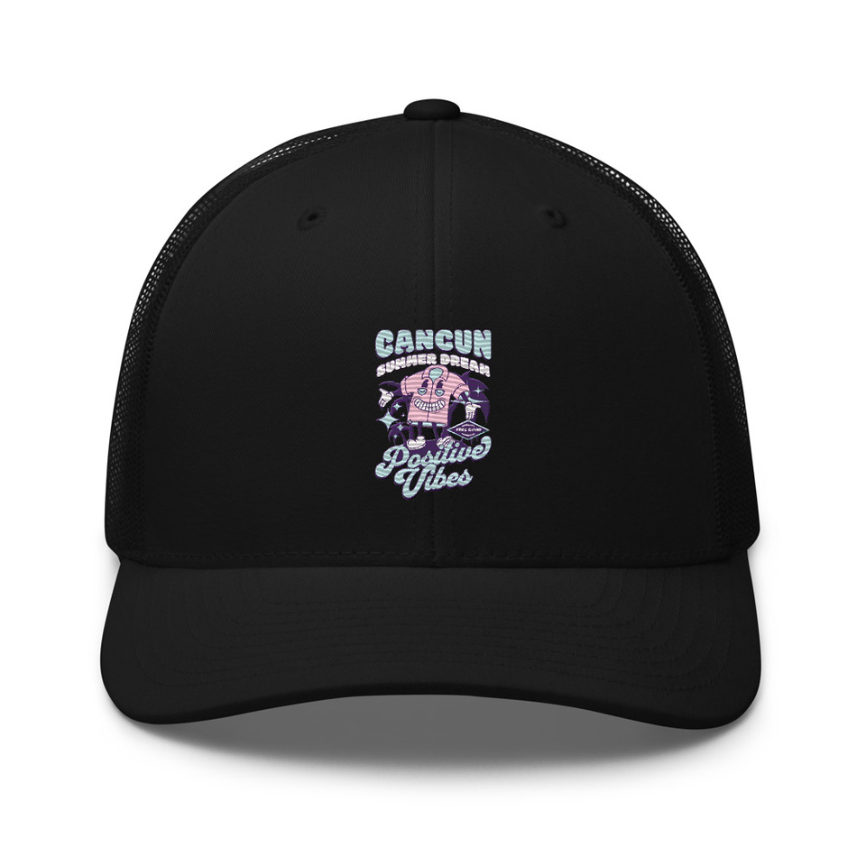 Cancun Positive Vibes Retro Trucker Hat