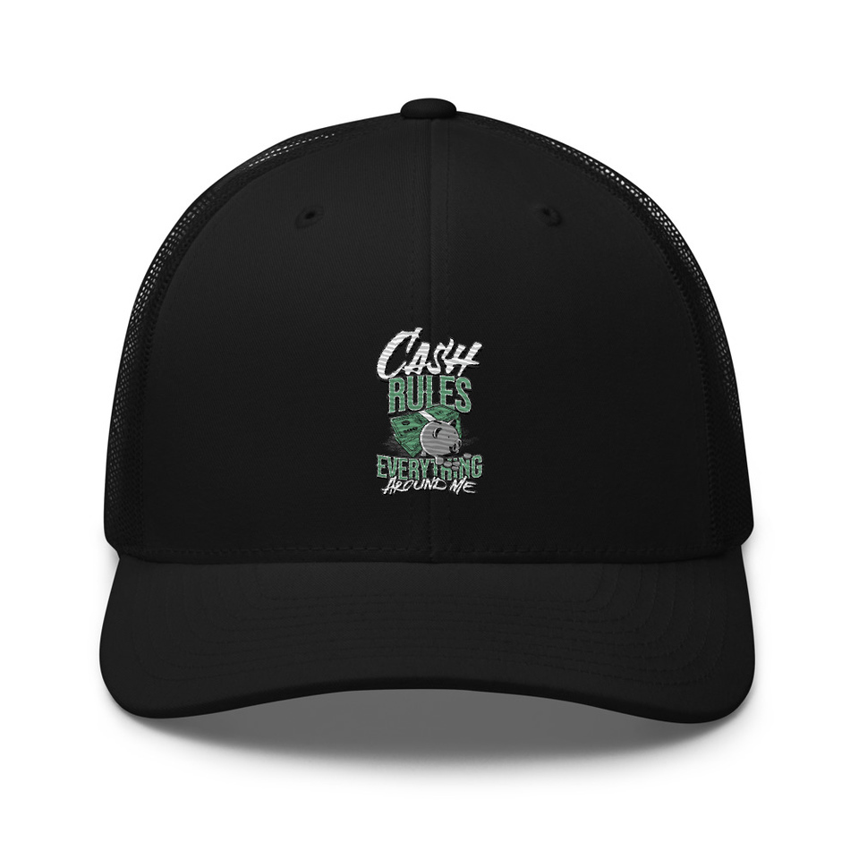 Cash Rules Retro Trucker Hat