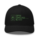 Coffee Completes Me - Neon Heart Retro Trucker Hat