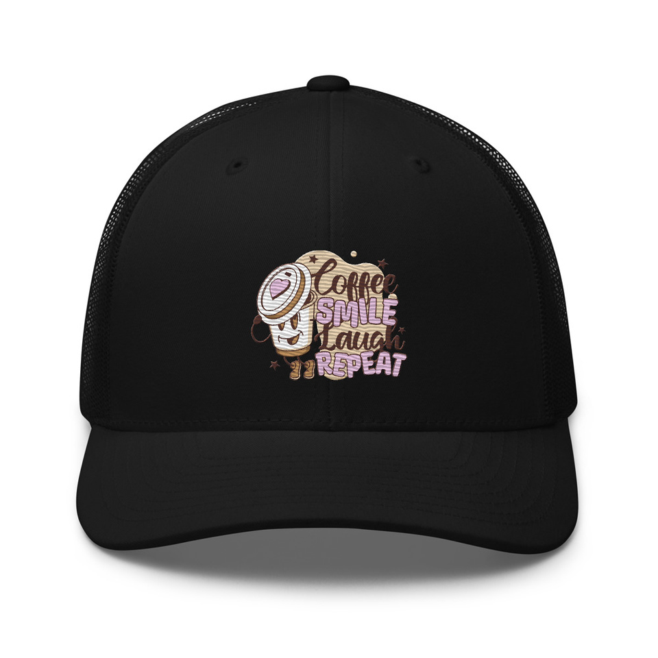 Coffee is Happiness - Retro Cartoon Mascot Retro Trucker Hat