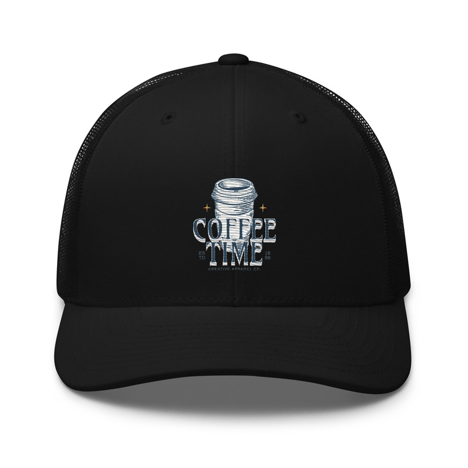 Coffee Time Retro Trucker Hat