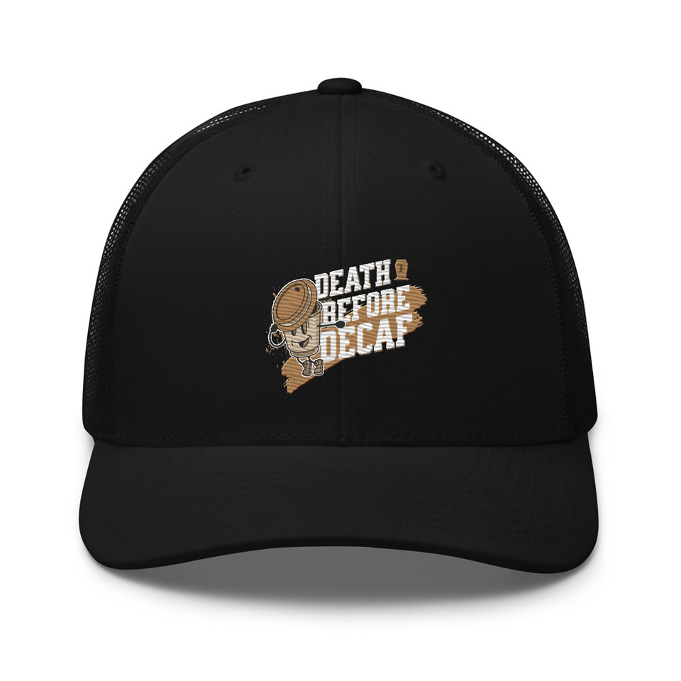 Death Before Decaf Retro Trucker Hat