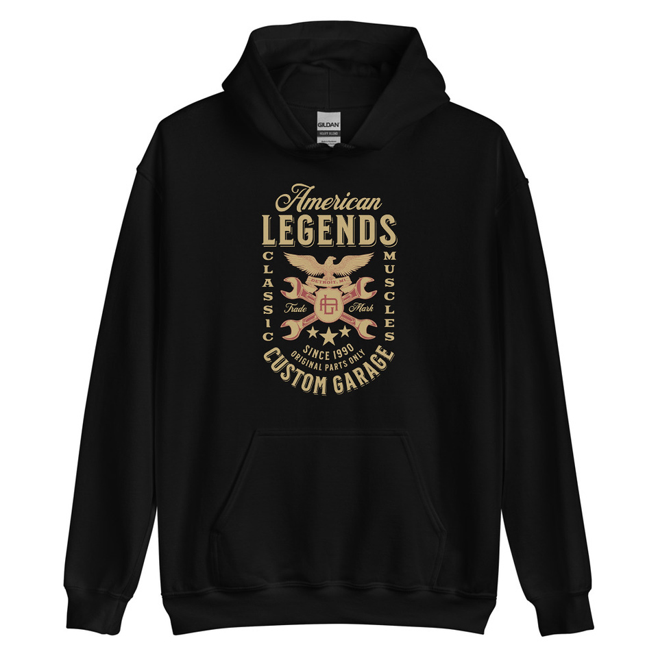 American Legends Garage - Eagle Unisex Heavy Blend Hoodie