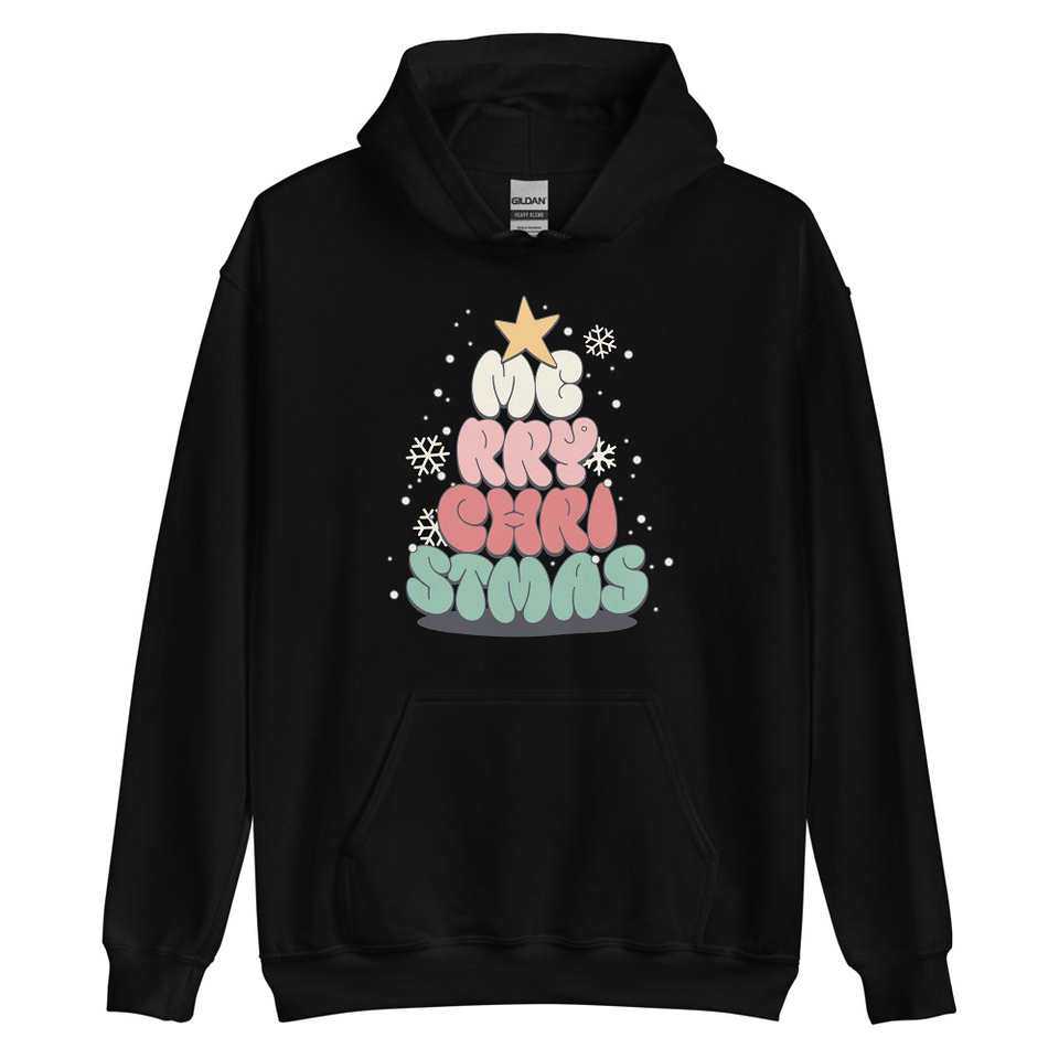 Cartoony Christmas Tree Unisex Heavy Blend Hoodie