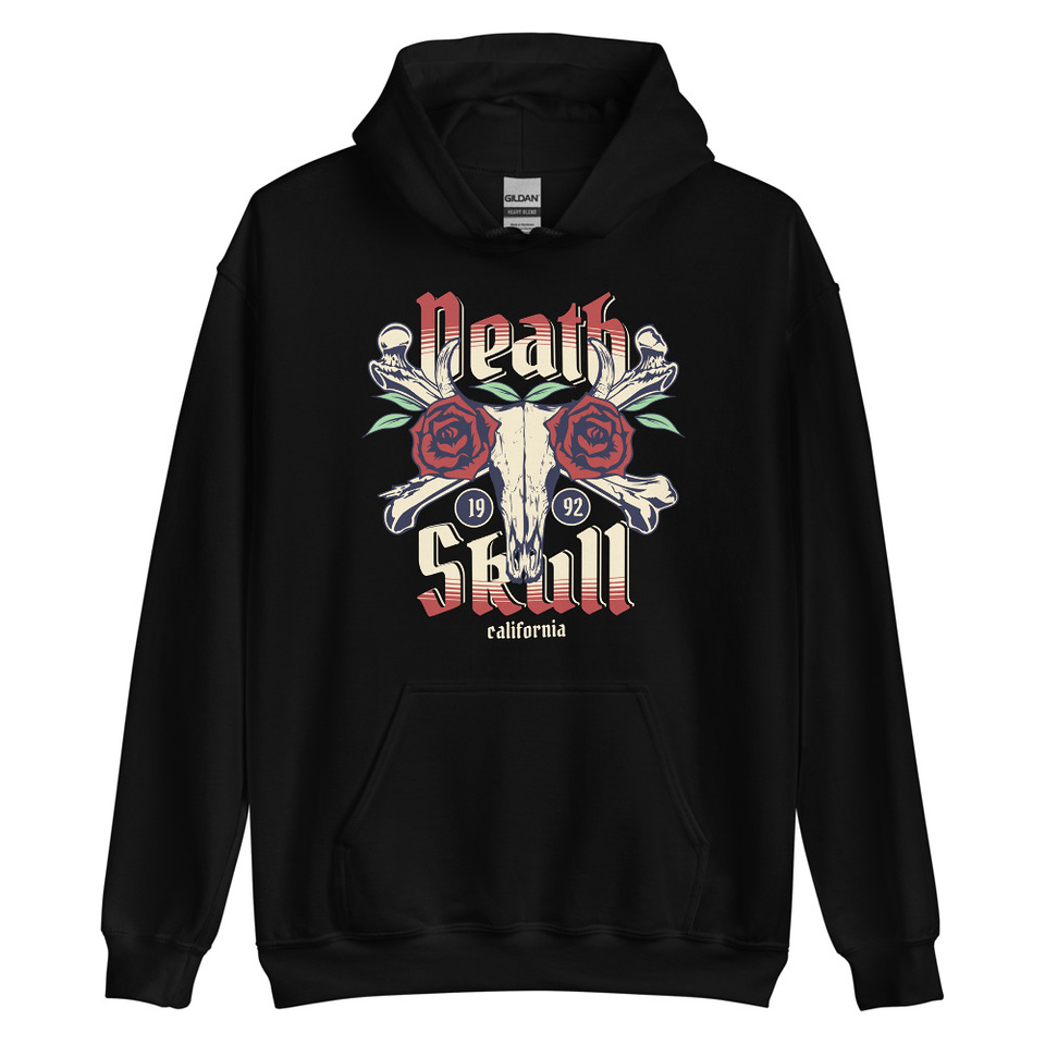 Death Skull - Flower Unisex Heavy Blend Hoodie