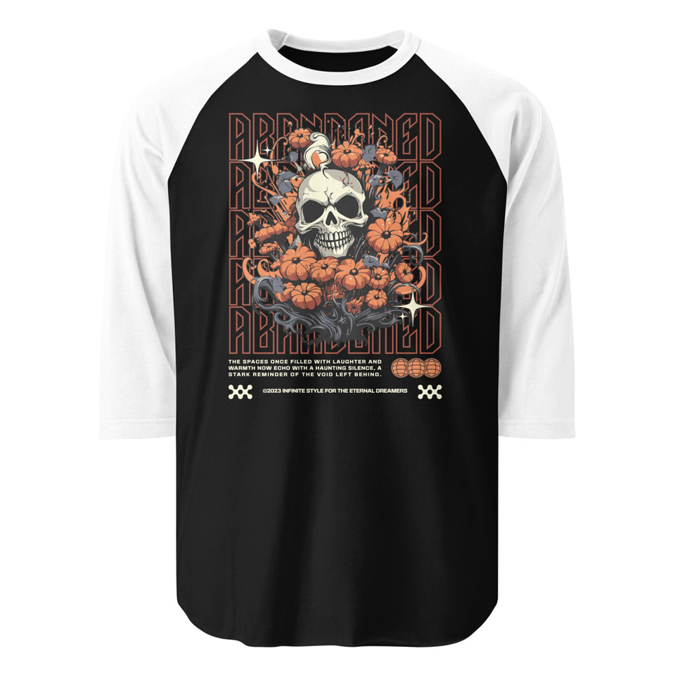 Abbandoned Unisex 3/4 Sleeve Raglan Shirt