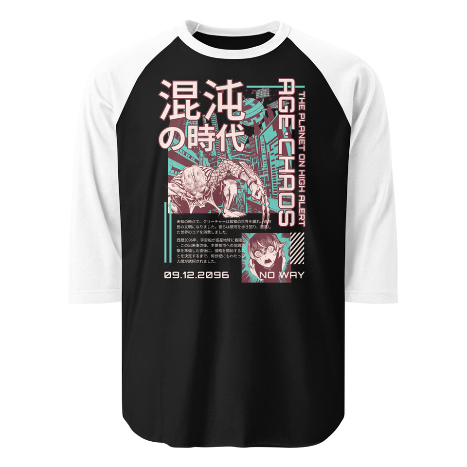 Age of Chaos - Japanese Anime Unisex 3/4 Sleeve Raglan Shirt