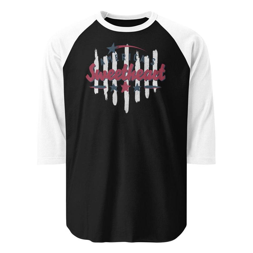 America's Sweetheart Unisex 3/4 Sleeve Raglan Shirt