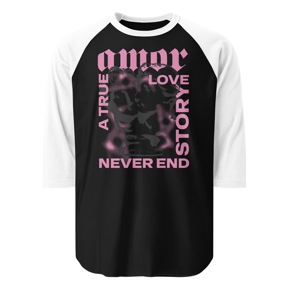 Amor Unisex 3/4 Sleeve Raglan Shirt