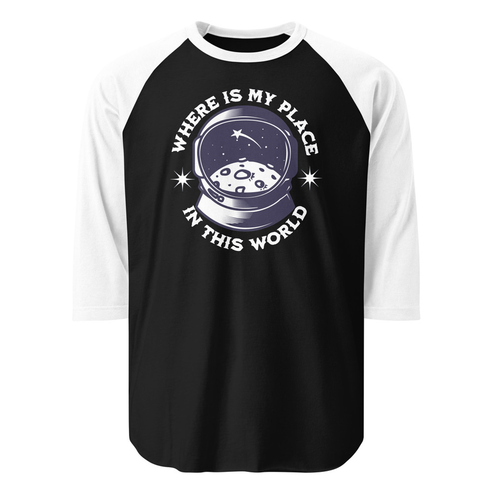 Astronaut Unisex 3/4 Sleeve Raglan Shirt
