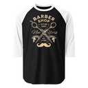 Barber Shop Cuts & Shaves - Scissor Unisex 3/4 Sleeve Raglan Shirt