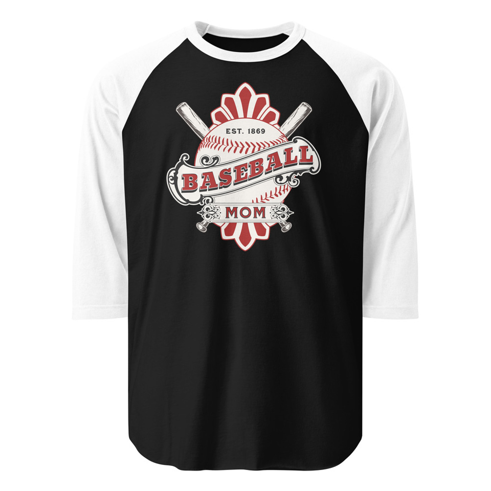 Baseball Mom Unisex 3/4 Sleeve Raglan Shirt
