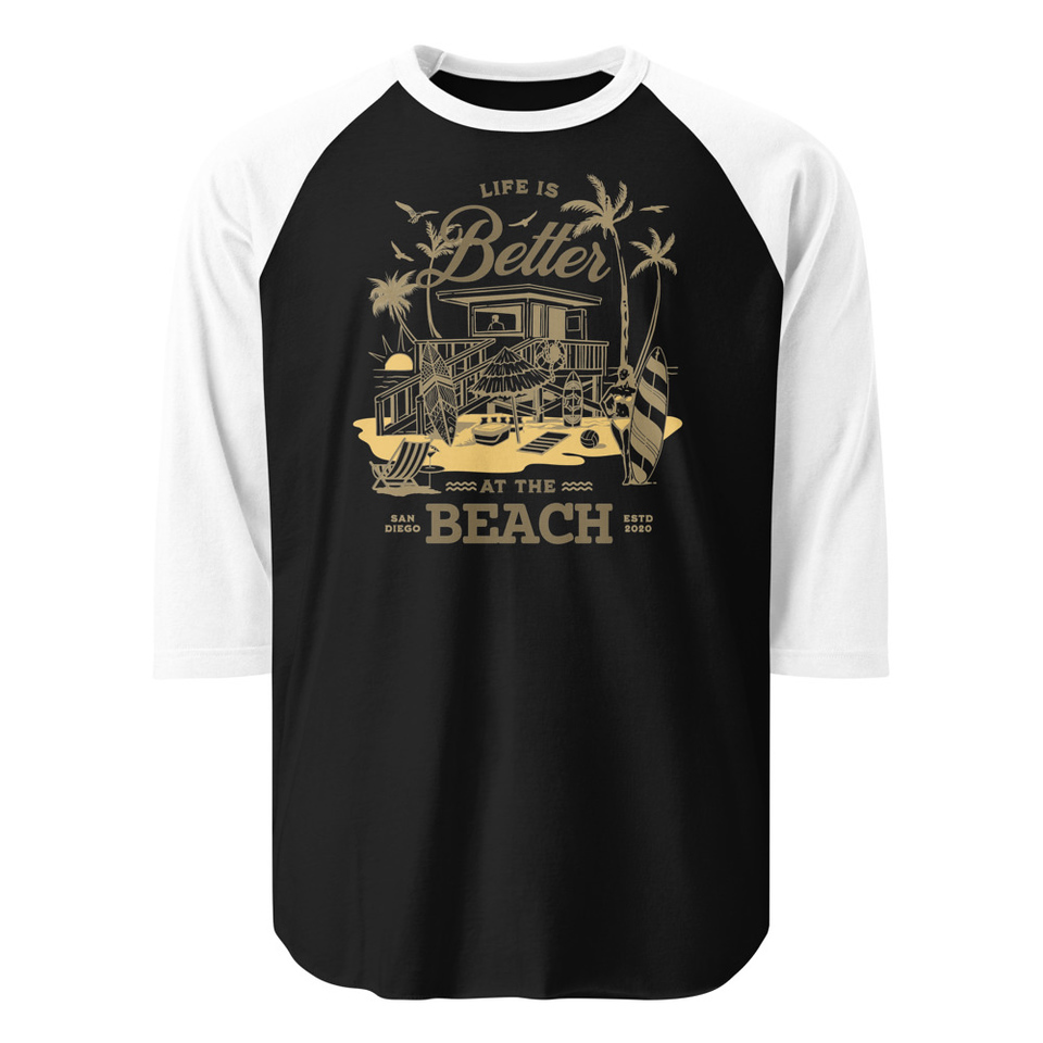Beach Life - Outdoor Unisex 3/4 Sleeve Raglan Shirt