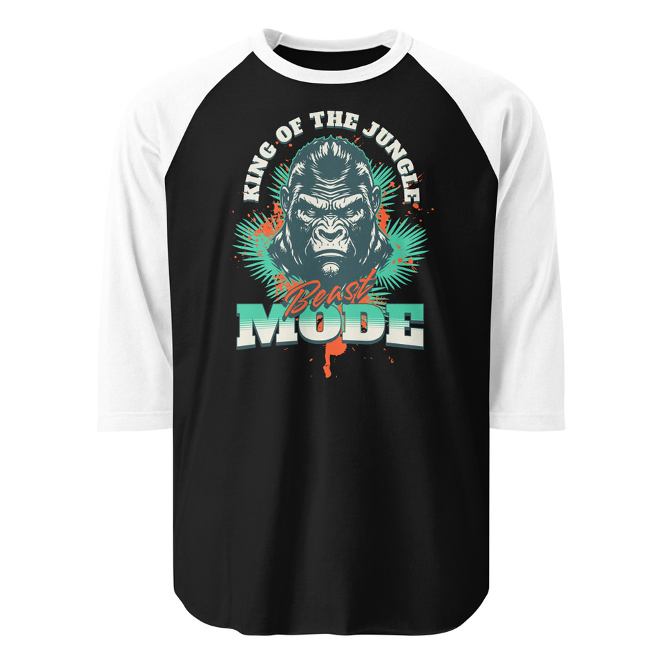 Beast Mode Unisex 3/4 Sleeve Raglan Shirt