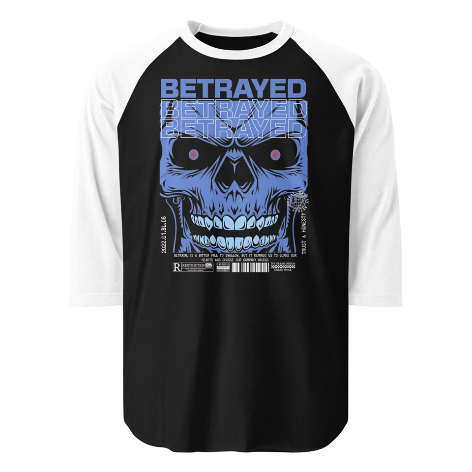 Betrayed Unisex 3/4 Sleeve Raglan Shirt
