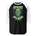 Beware of Frankenstein - Scary Halloween Unisex 3/4 Sleeve Raglan Shirt