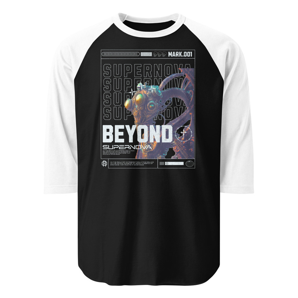 Beyond Supernova Unisex 3/4 Sleeve Raglan Shirt