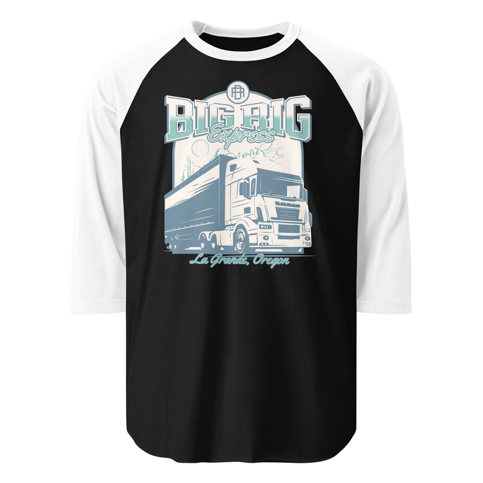 Big Rig Express Unisex 3/4 Sleeve Raglan Shirt