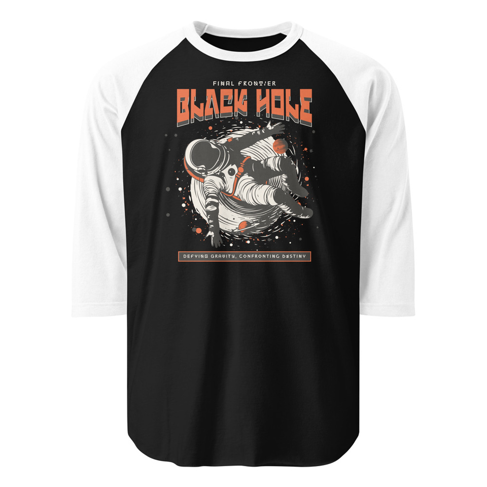 Black Hole Unisex 3/4 Sleeve Raglan Shirt