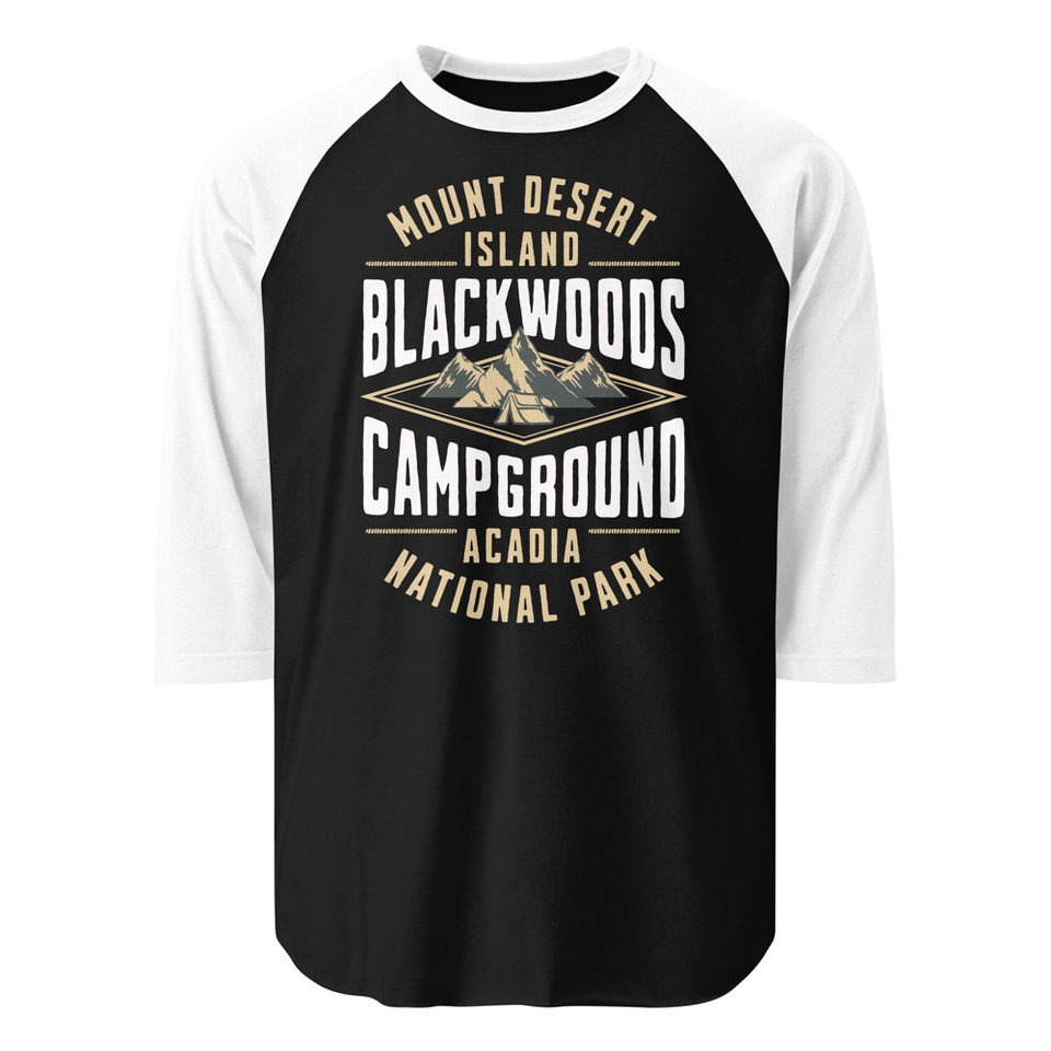 Blackwoods Campground - Mountain Adventure Unisex 3/4 Sleeve Raglan Shirt