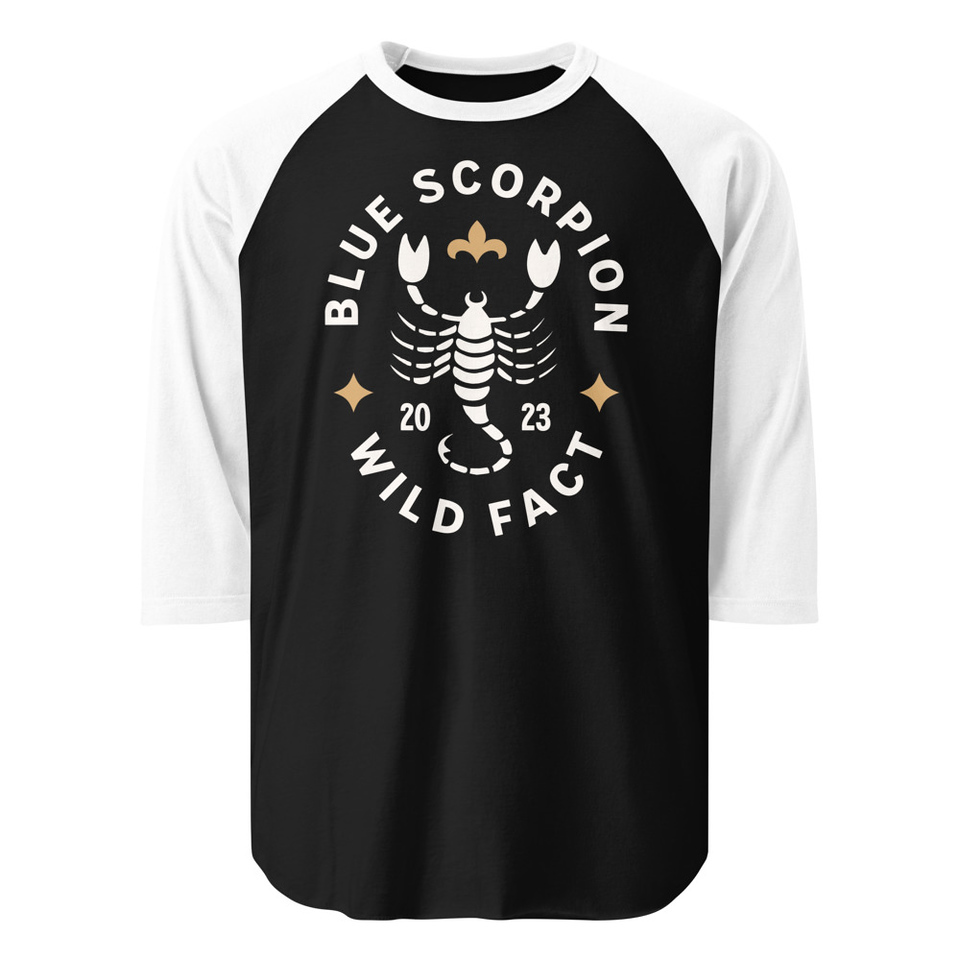 Blue Scorpion - Wildlife Animal Unisex 3/4 Sleeve Raglan Shirt