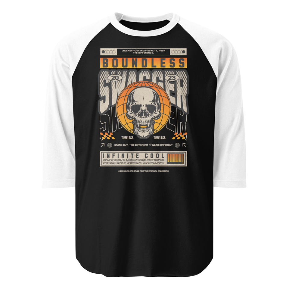 Boundless Swagger Unisex 3/4 Sleeve Raglan Shirt