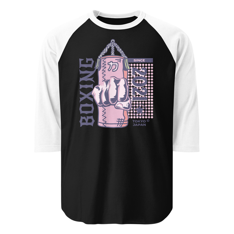 Boxing Fist - Punching Bag Unisex 3/4 Sleeve Raglan Shirt