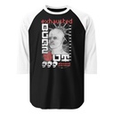 Burn Out - Futuristic 3D Head Unisex 3/4 Sleeve Raglan Shirt
