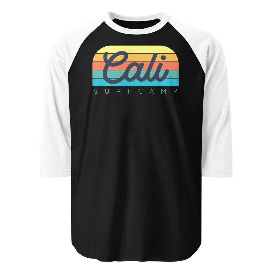 Cali Surf Camp - Outdoor Unisex 3/4 Sleeve Raglan Shirt