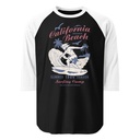California Beach Surfing Unisex 3/4 Sleeve Raglan Shirt